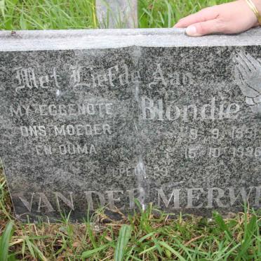 MERWE Blondie, van der 1951-1996