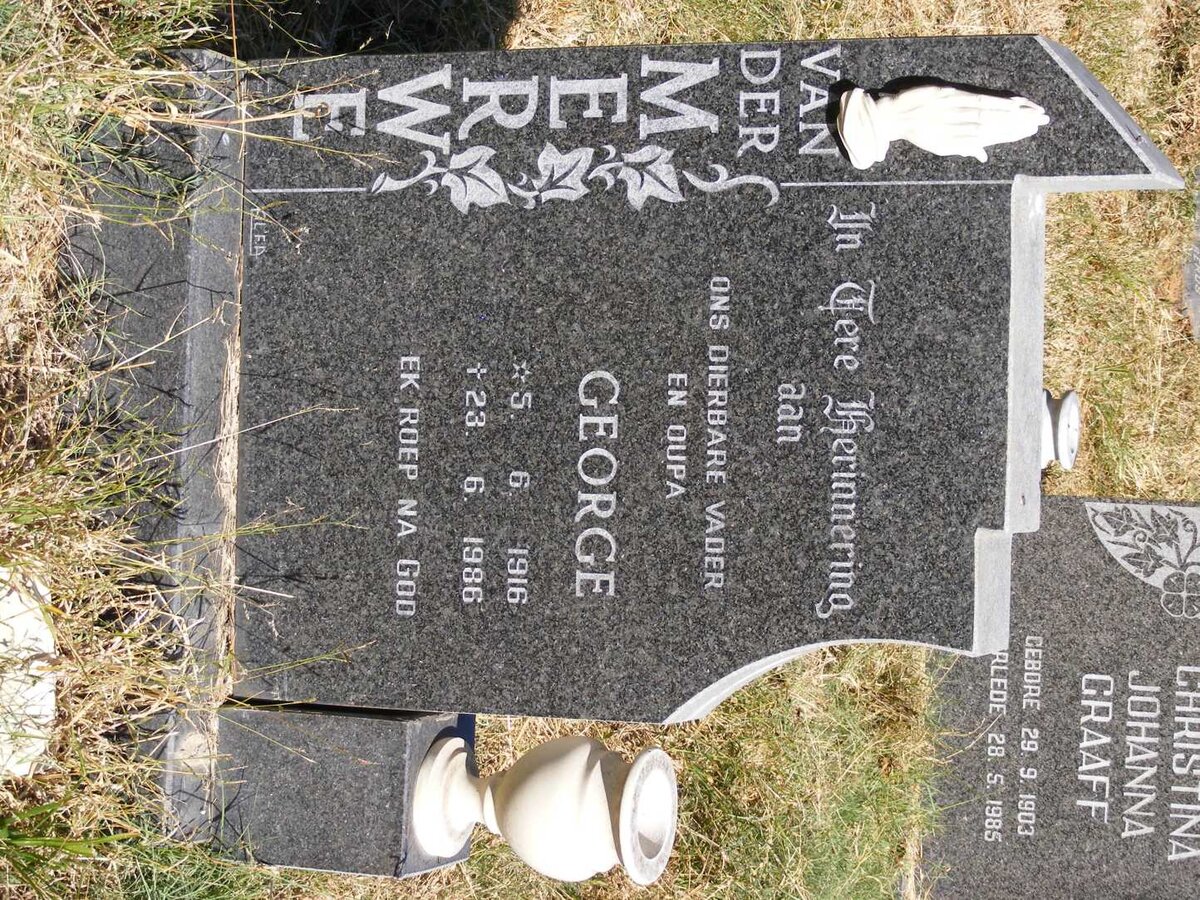 MERWE George, van der 1916-1986