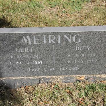 MEIRING Gert 1911-1997 &amp; Joey 1911-1992