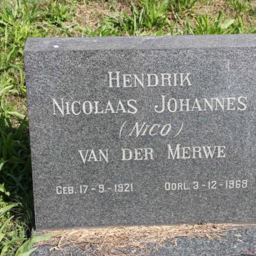MERWE Hendrik Nicolaas Johannes, van der 1921-1969