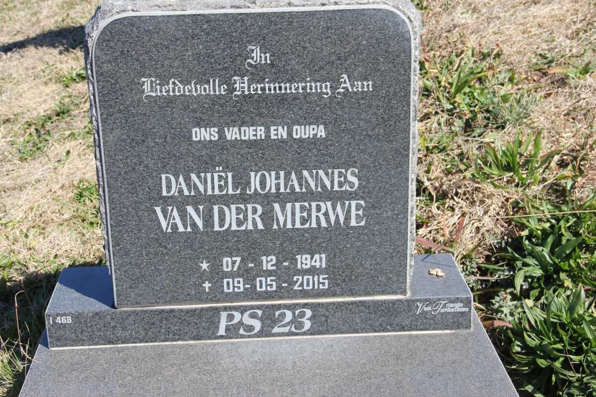 MERWE Daniel Johannes, van der 1941-2015