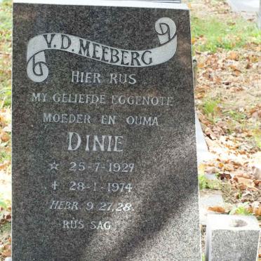 MEEBERG Dinie, v.d. 1929-1974