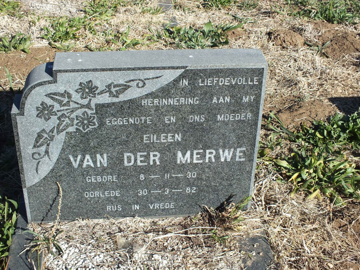 MERWE Eileen, van der 1930-1982
