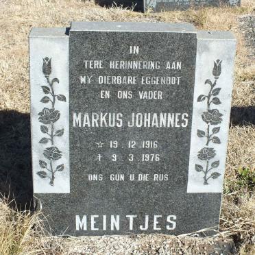MEINTJES Markus Johannes 1916-1976