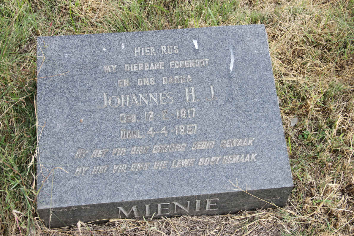 MIENIE Johannes H.J. 1917-1957