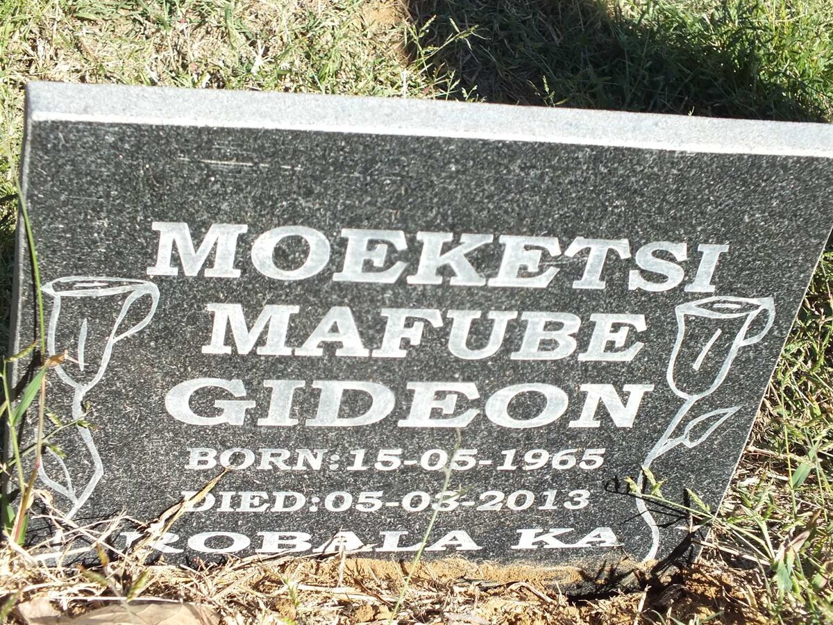 MOEKETSI Mafube Gideon 1965-2013
