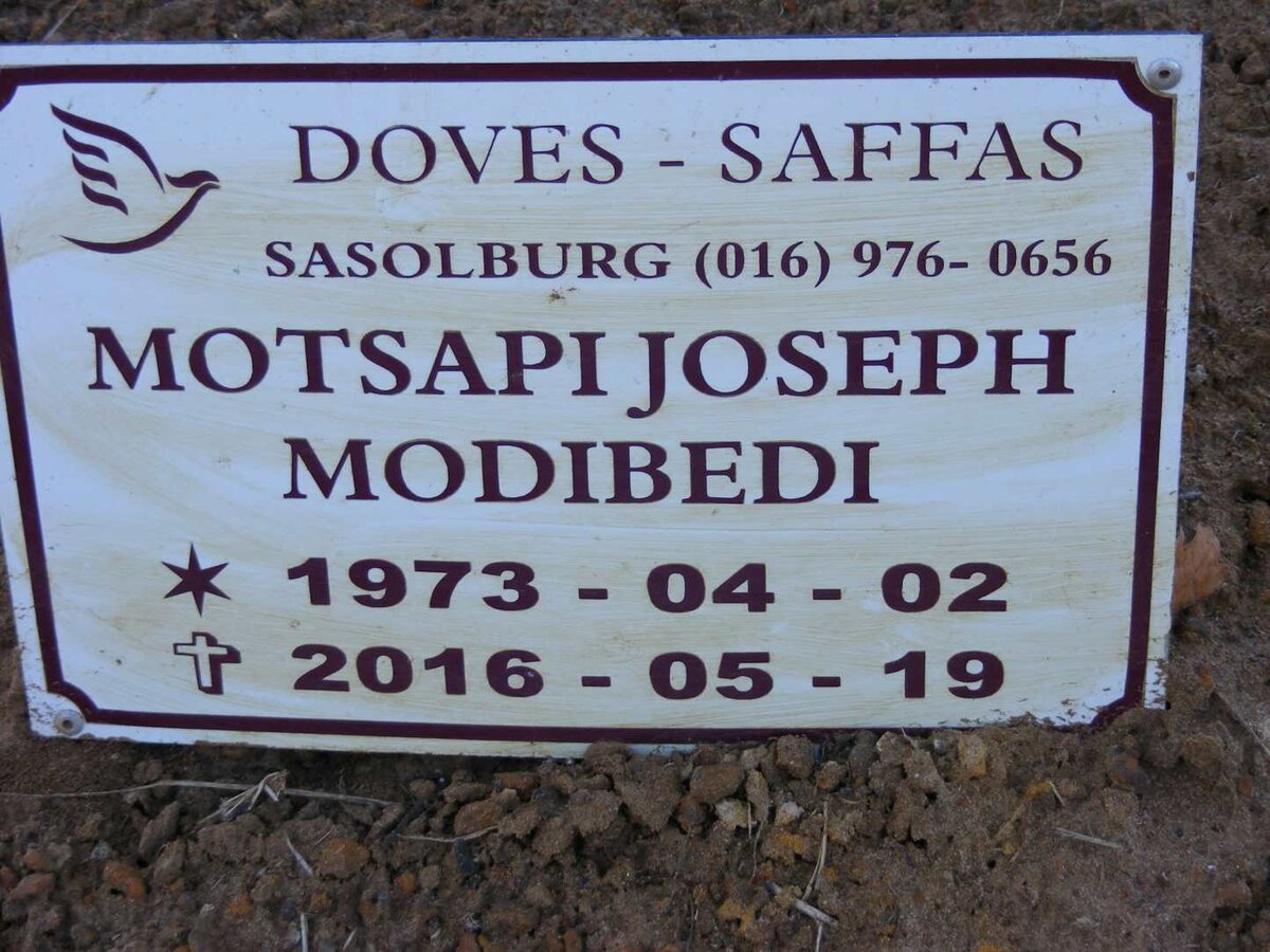 MODIBEDI Motsapi Joseph 1973-2016