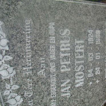 MOSTERT Jan Petrus 1924-1999