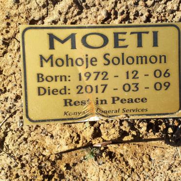 MOETI Mahoje Solomon 1972-2017