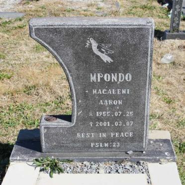 MPONDO Macaleni Aaron 1955-2001