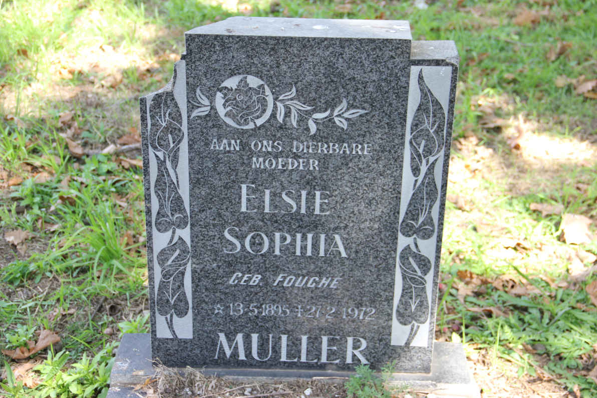 MULLER Elsie Sophia nee FOUCHE 1895-1972