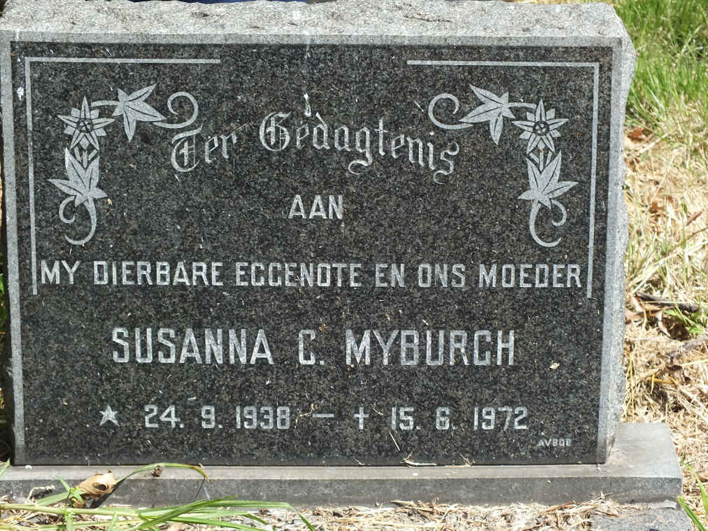 MYBURGH Susanna C. 1938-1972