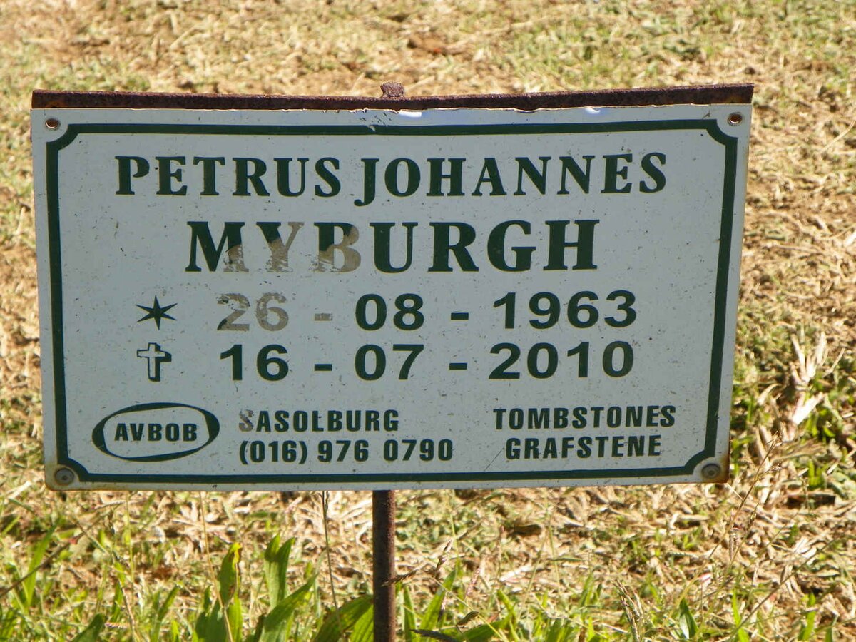 MYBURGH Petrus Johannes 1963-2010