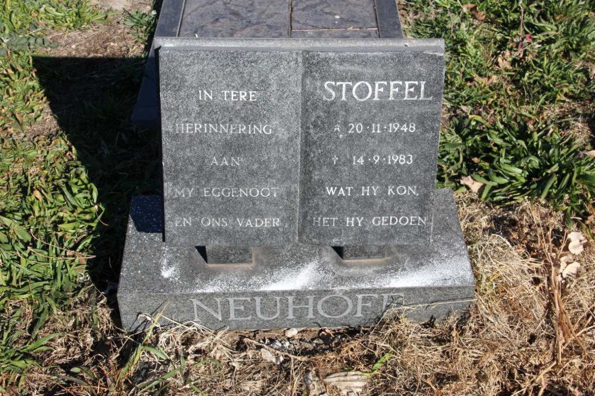 NEUHOFF Stoffel 1948-1983