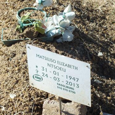 NTSOEU Matsiliso Elizabeth 1947-2013