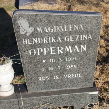 OPPERMAN Magdalena Hendrika Gezina 1919-1985