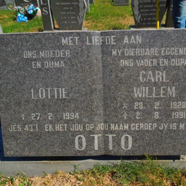 OTTO Carl Willem 1928-1991 &amp; Lottie -1994