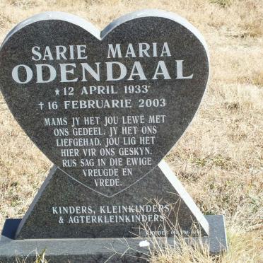 ODENDAAL Sarie Maria 1933-2003