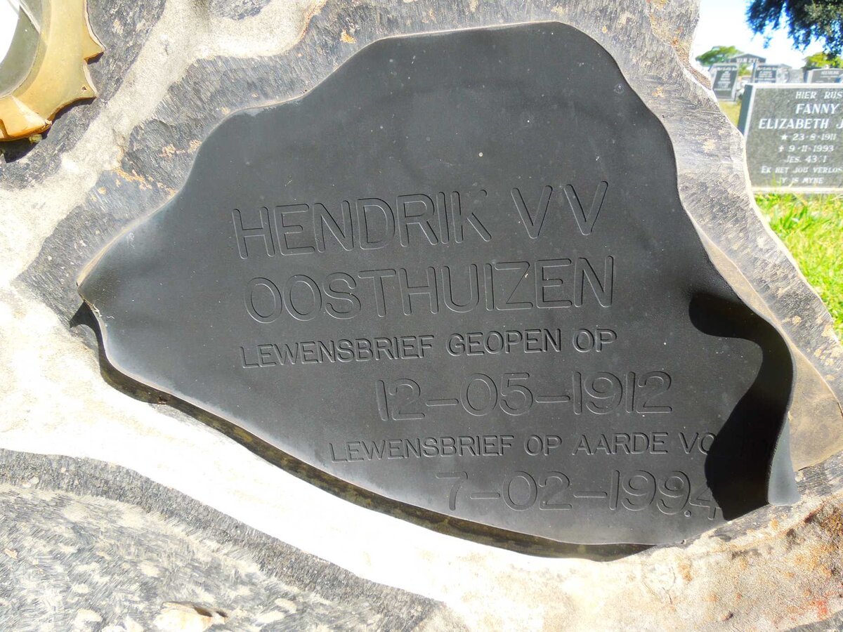 OOSTHUIZEN Hendrik V.V. 1912-1994