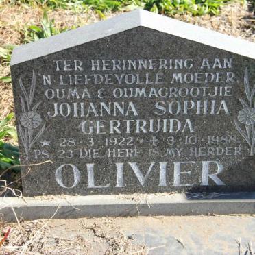 OLIVIER Johanna Sophia Gertruida 1922-1988