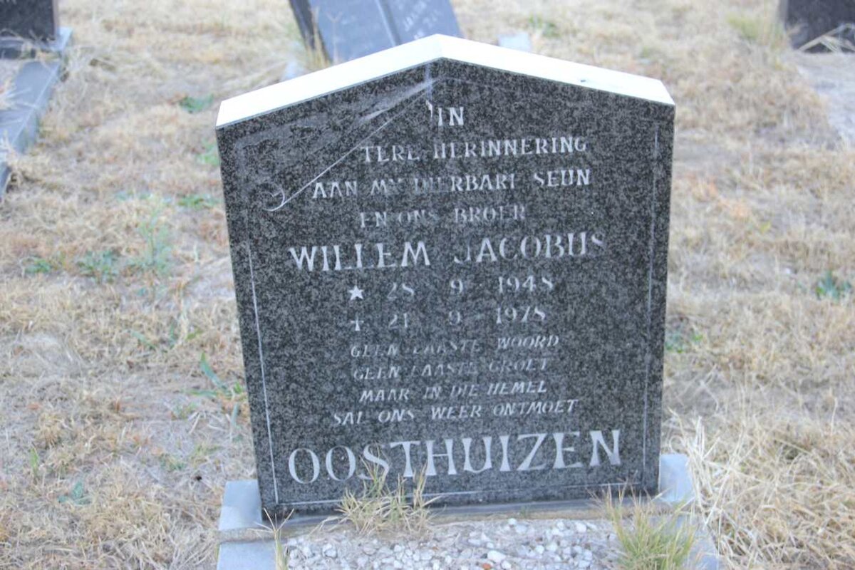 OOSTHUIZEN Willem Jacobus 1948-1978