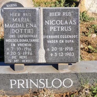 PRINSLOO Nicolaas Petrus 1918-1983 &amp; Maria Magdalena 1916-1996