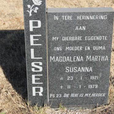 PELSER Magdalena Martha Susanna 1921-1979