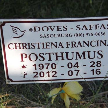 POSTHUMUS Christiena Francina 1970-2012
