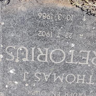 PRETORIUS Thomas J. 1902-1986