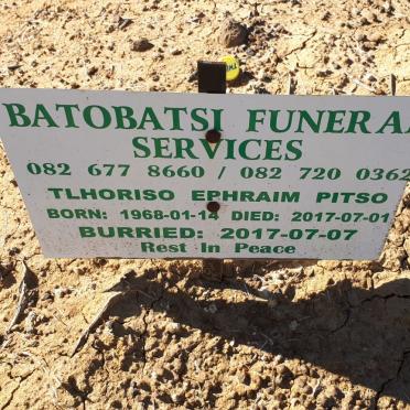 PITSO Tlhoriso Ephraim 1968-2017