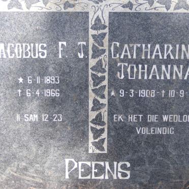 PEENS Jacobus F.J. 1893-1966 &amp; Catharina Johanna 1908-1981