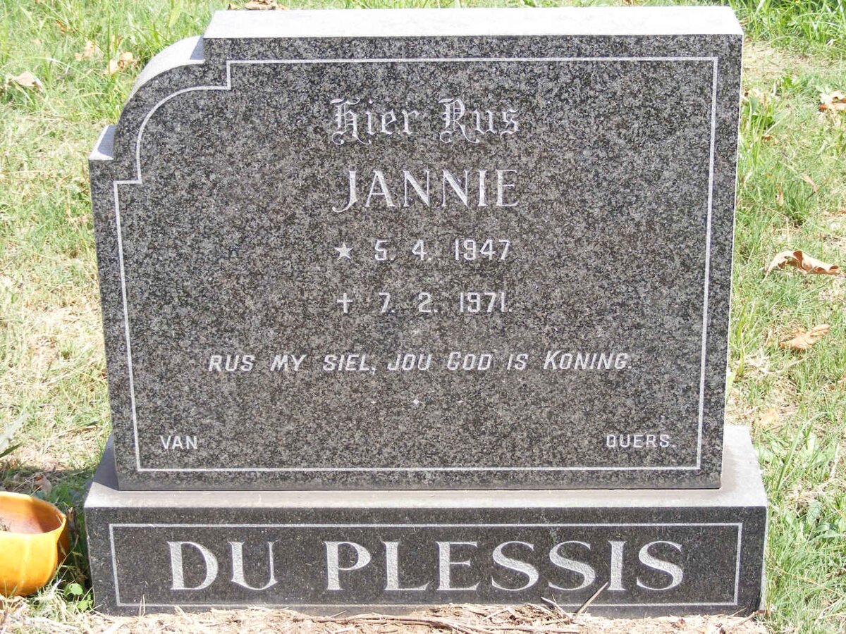 PLESSIS Jannie, du 1947-1971