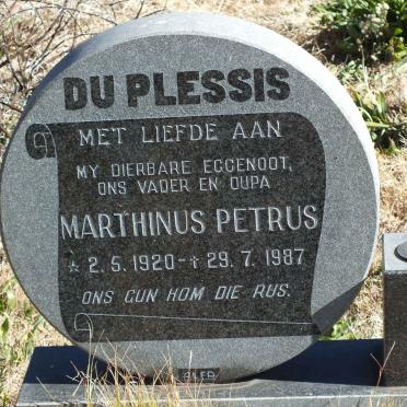 PLESSIS Marthinus Petrus, du 1920-1987