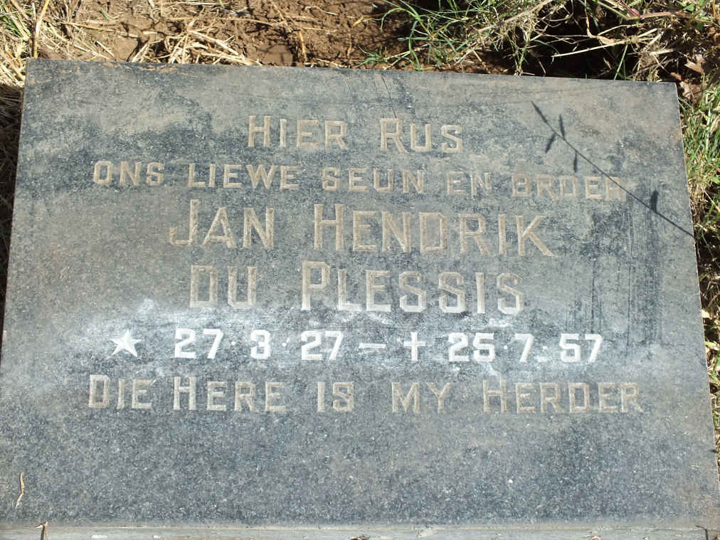 PLESSIS Jan Hendrik, du 1927-1957