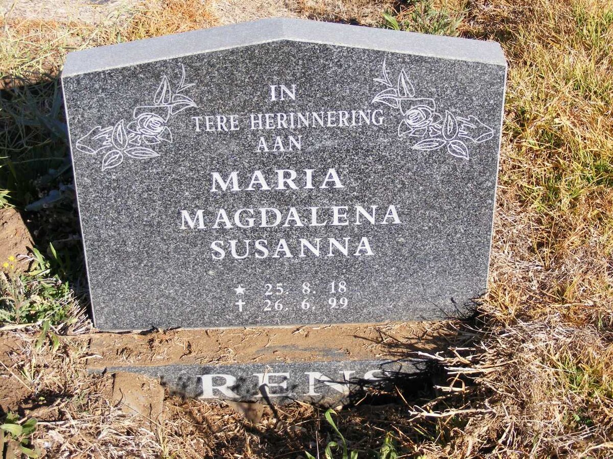 RENS Maria Magdalena Susanna 1918-1999