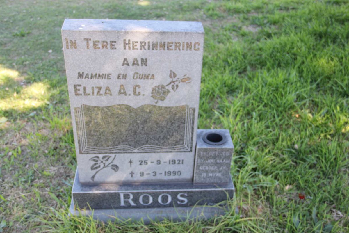 ROOS Eliza A.C. 1921-1990