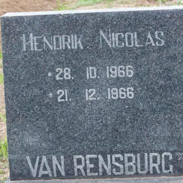 RENSBURG Hendrik Nicolas, van 1966-1966