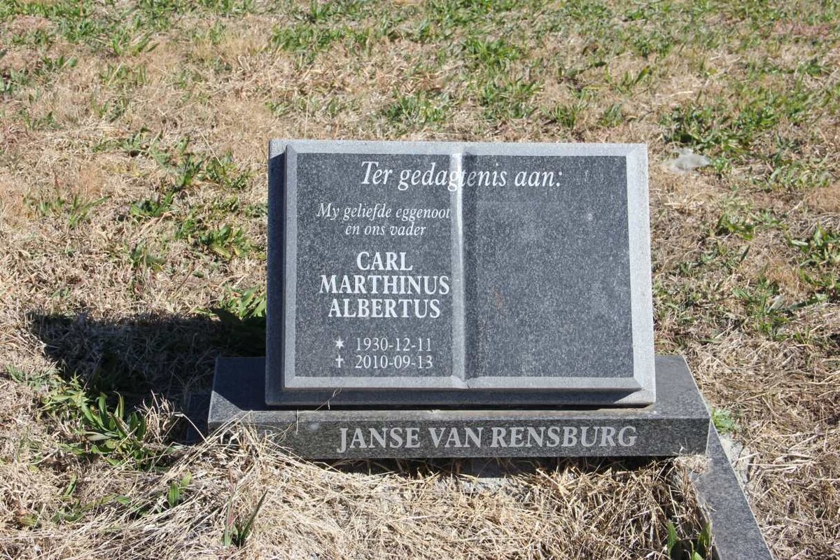 RENSBURG Carl Marthinus Albertus, Janse van 1930-2010