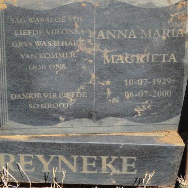 REYNEKE Anna Maria Magrieta 1929-2000