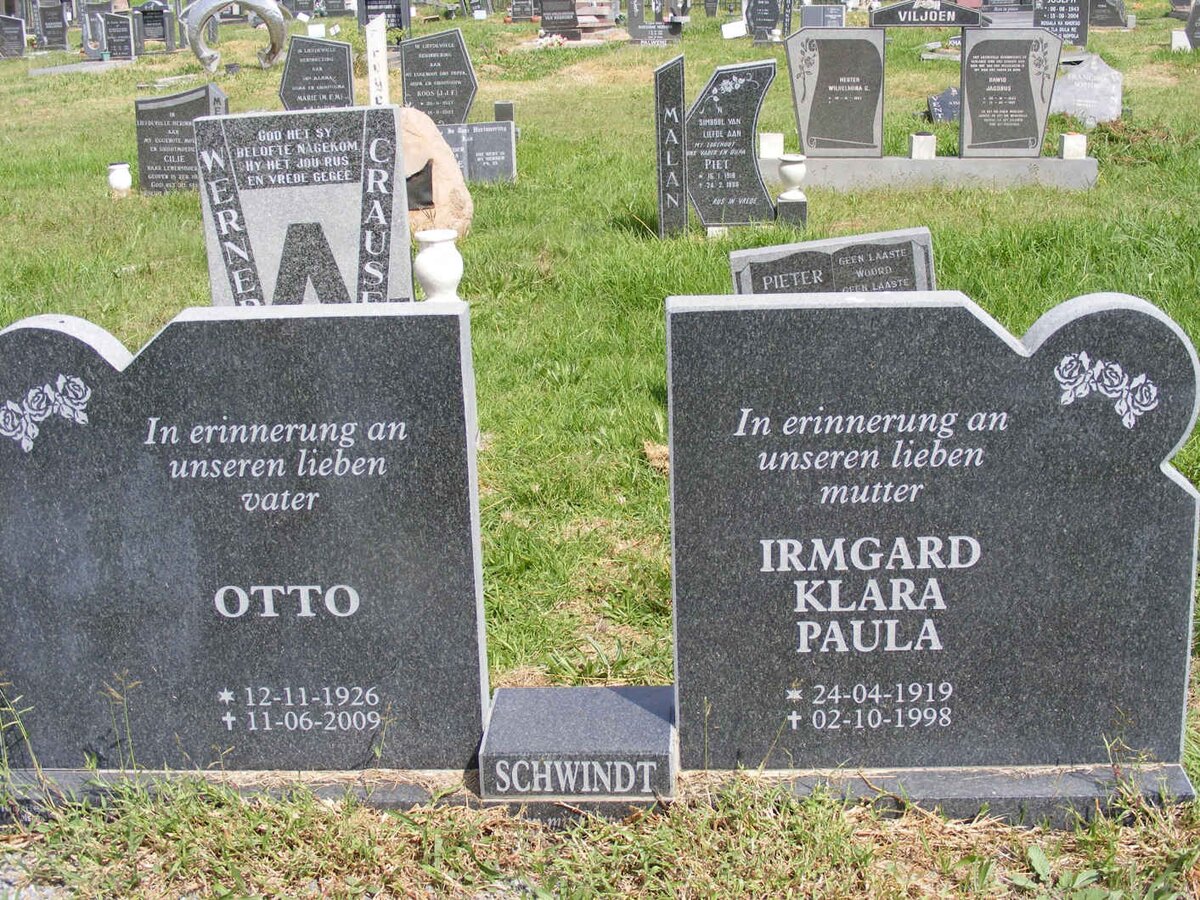 SCHWINDT Otto 1926-2009 &amp; Irmgard Klara Paula 1919-1998