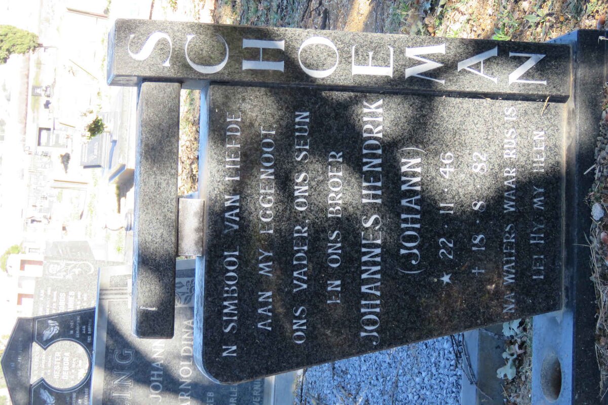 SCHOEMAN Johannes Hendrik 1946-1982