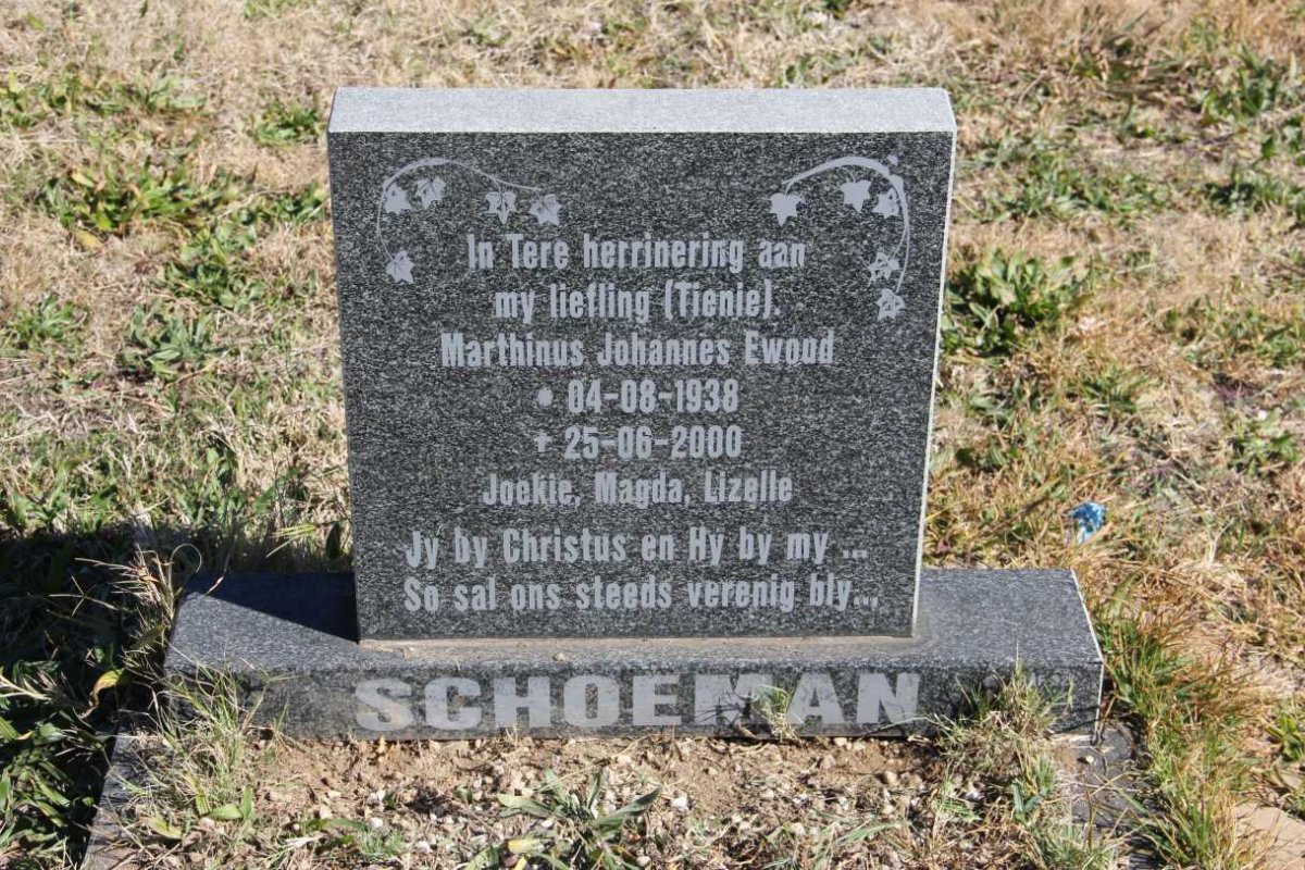 SCHOEMAN Marthinus Johannes Ewood 1938-2000