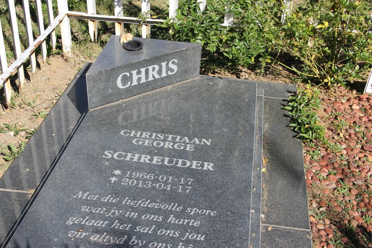 SCHREUDER Christiaan George 1966-2013