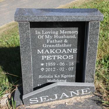 SEJANE Makoane Petros 1959-2012