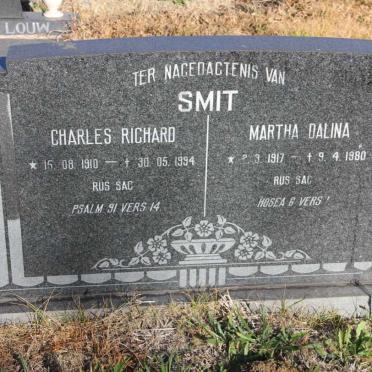 SMIT Charles Richard 1910-1994 &amp; Martha Dalina 1917-1980