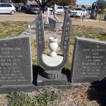 SMITH Francis 1933-1990 &amp; Martha A.S. 1937-2011