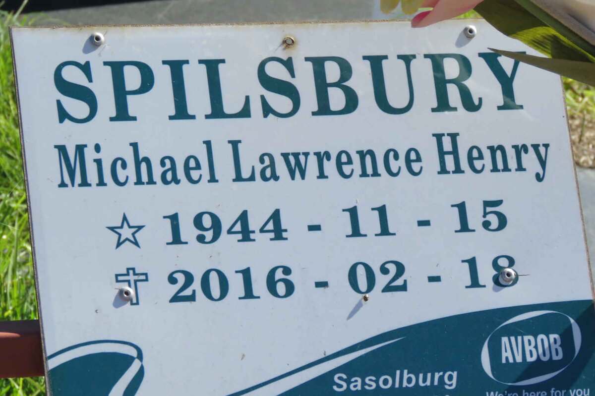 SPILSBURY Michael Lawrence Henry 1944-2016