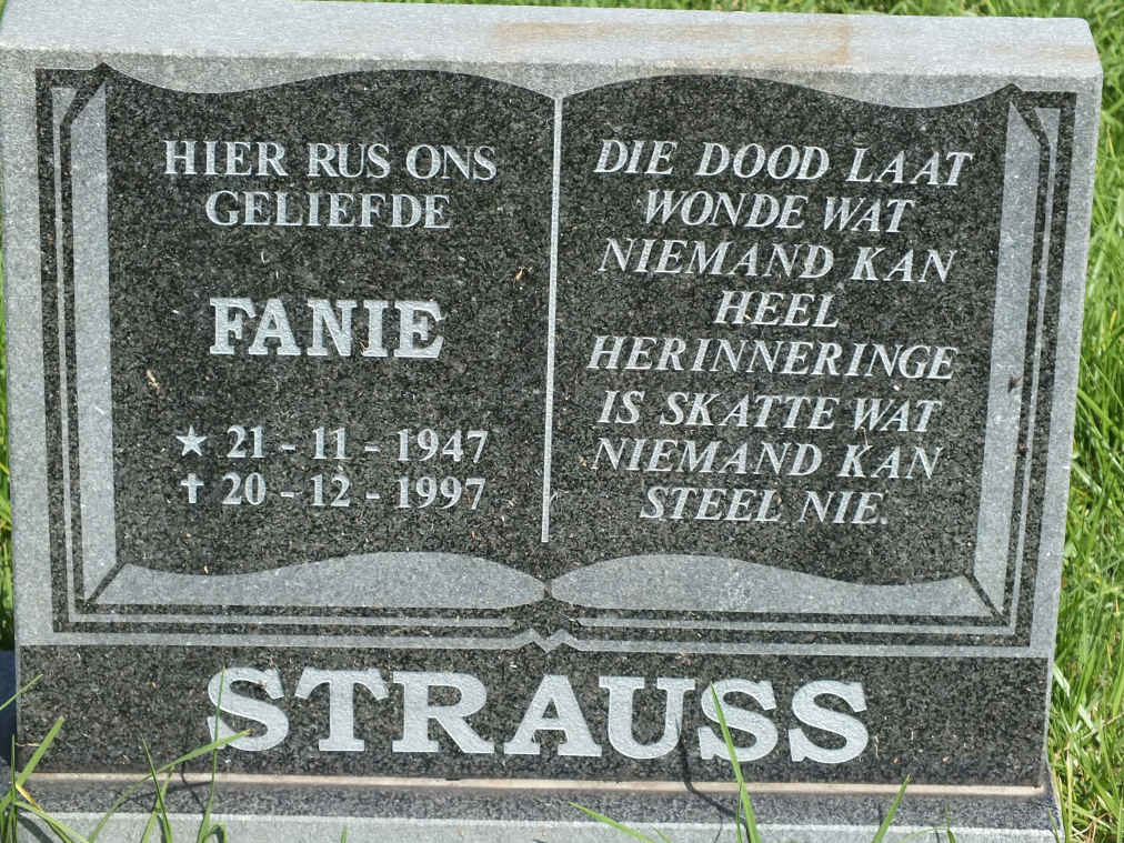 STRAUSS Fanie 1947-1997