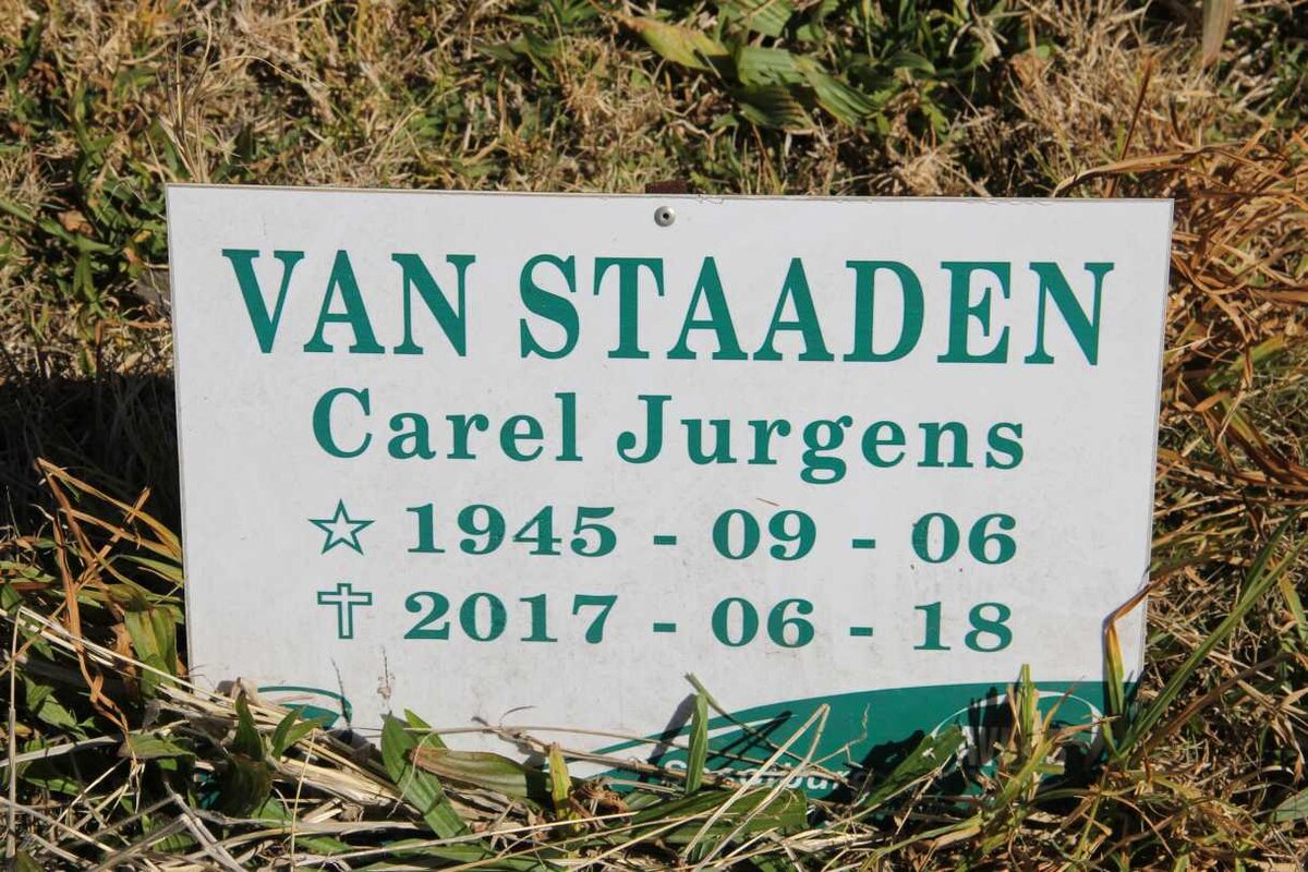 STAADEN Carel Jurgens, van 1945-2017