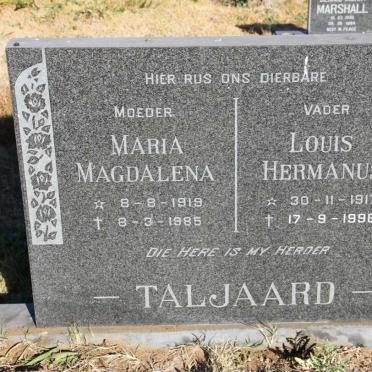 TALJAARD Louis Hermanus 1917-1998 &amp; Maria Magdalena 1919-1985